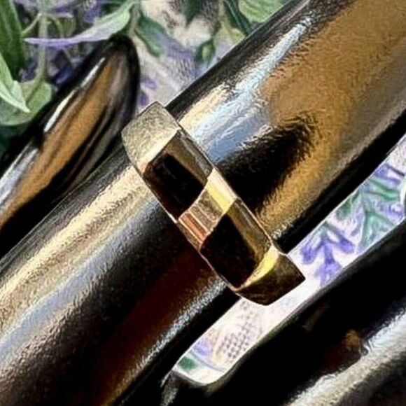 Vintage Mexican Black Inlay Ring Unisex - Picture 8 of 12